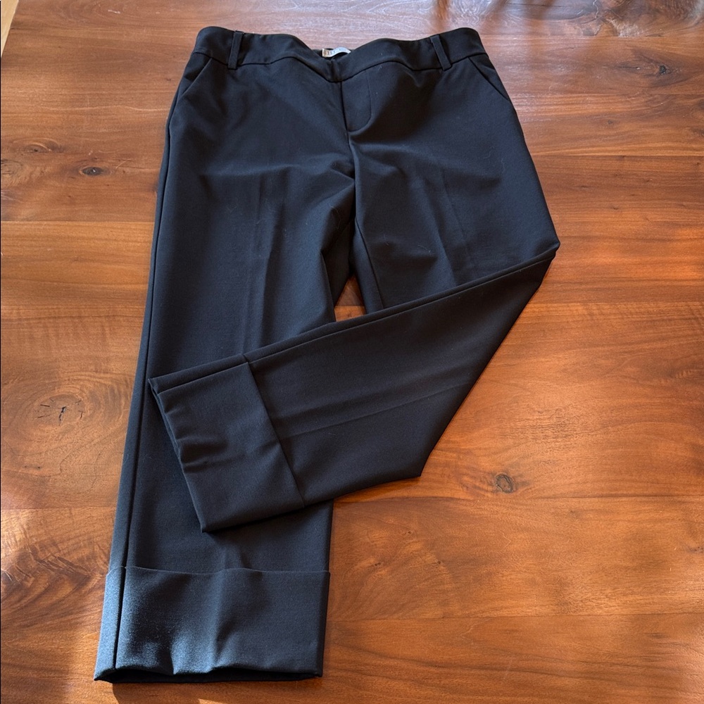 Cuffed Black Women's Trousers